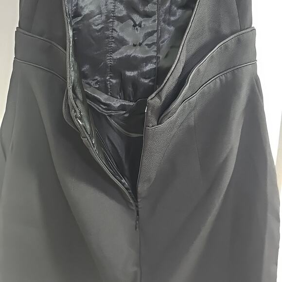 Commense Black Halter Mini Dress with Gold Accents - Picture 4 of 11